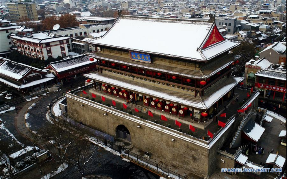 Xi'an, cubierta por la nieve