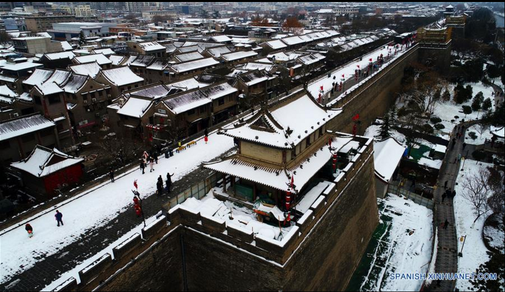 Xi'an, cubierta por la nieve