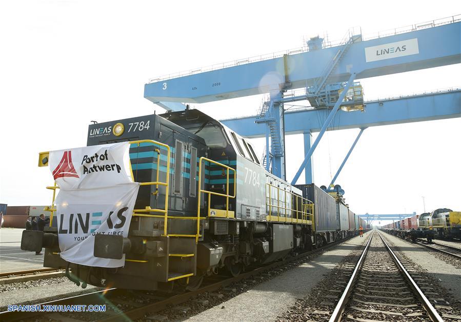 Primer tren de carga China-Bélgica desde puerto chino de Tangshan llega a Amberes