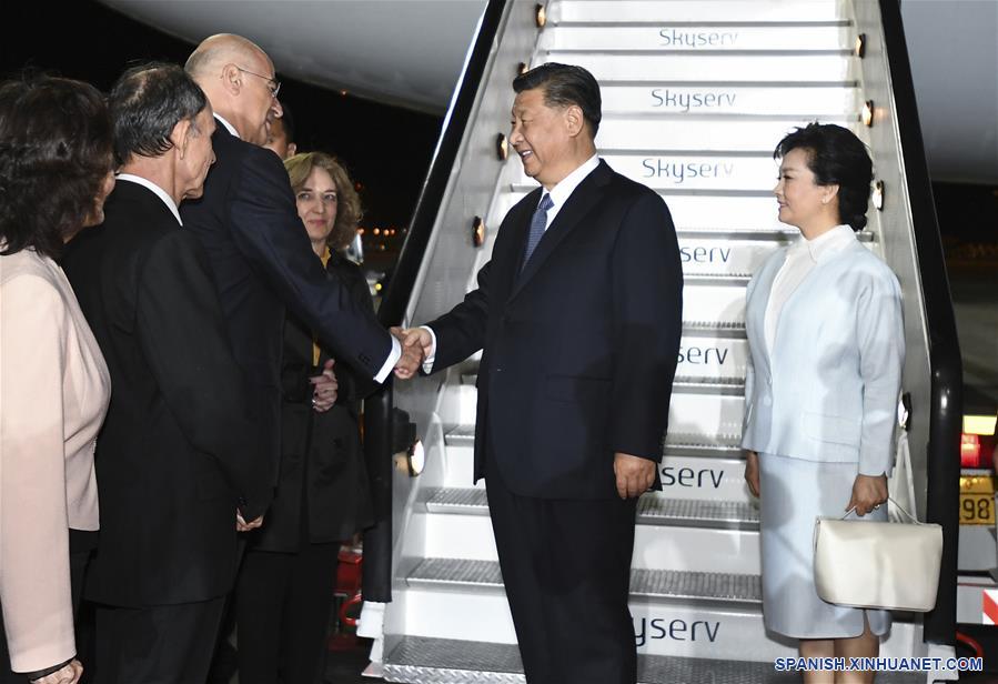 Presidente chino llega a Grecia para visita de Estado