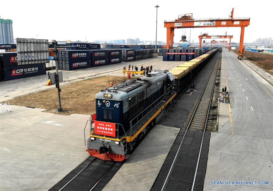 Tren de carga marino intermodal restaura operación regular después del Festival de Primavera chino