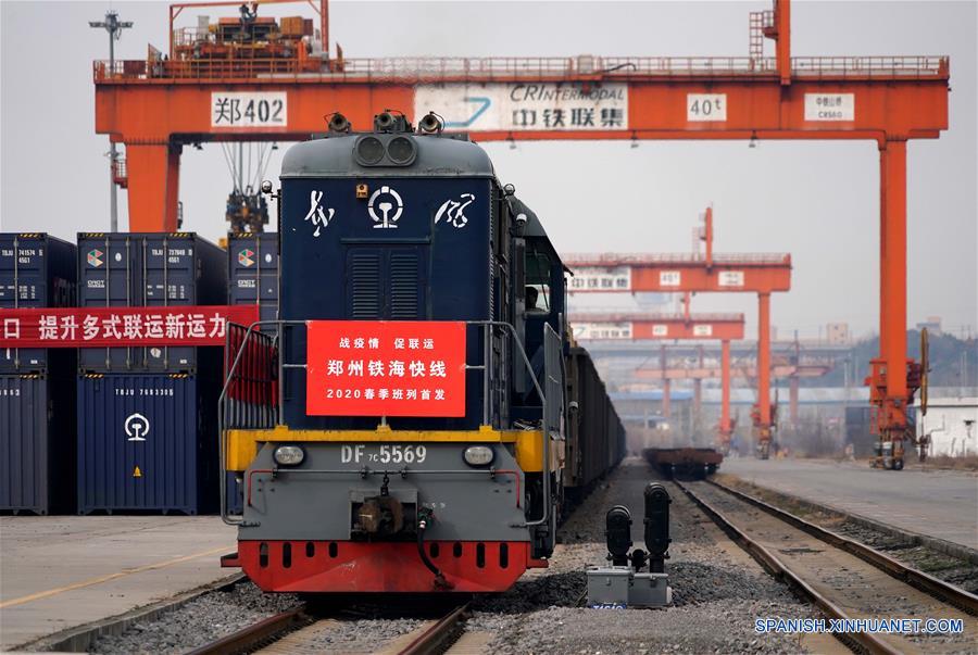 Tren de carga marino intermodal restaura operación regular después del Festival de Primavera chino