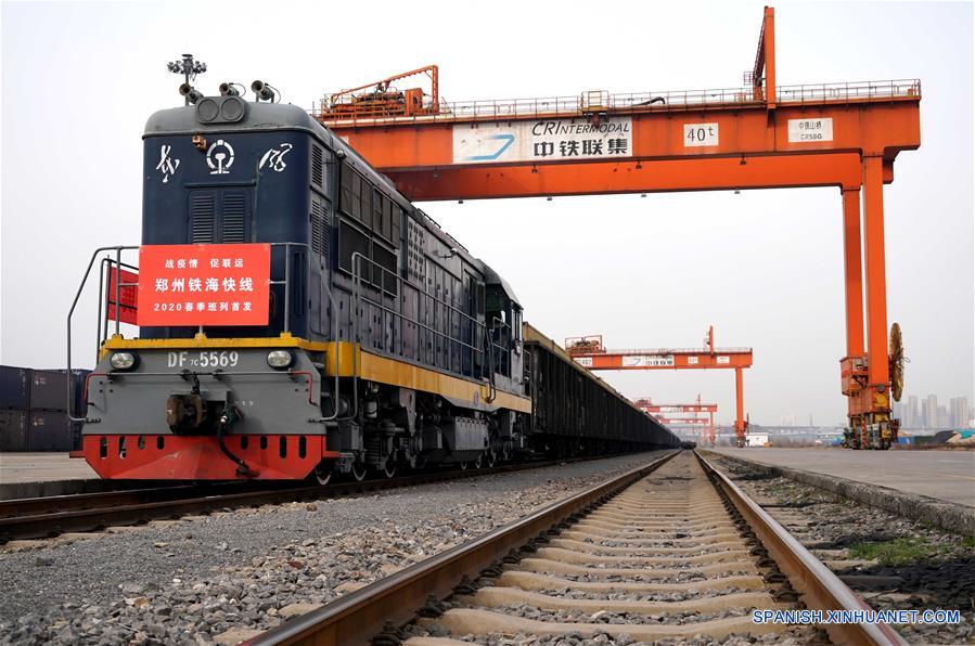 Tren de carga marino intermodal restaura operación regular después del Festival de Primavera chino