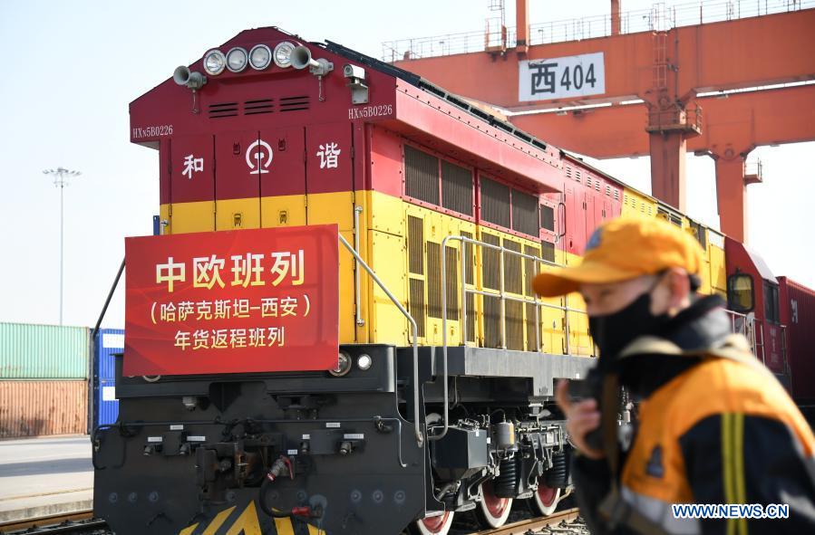 Shaanxi: Tren de carga China-Europa regresa desde Kazajistán