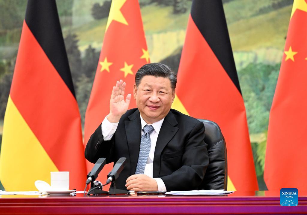 Xi se reúne con Merkel vía enlace de video e insta a lazos fortalecidos con UE y Alemania