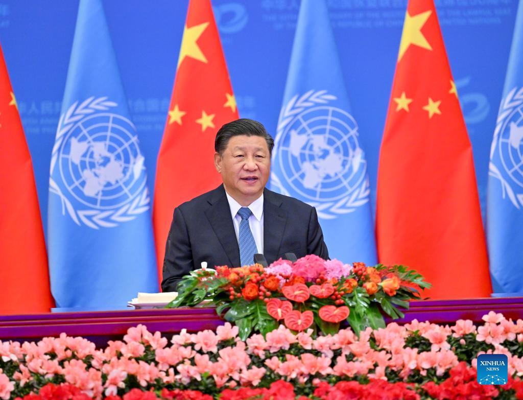 Xi asiste a reunión con motivo del 50° aniversario de recuperación del escaño legítimo de República Popular China en ONU