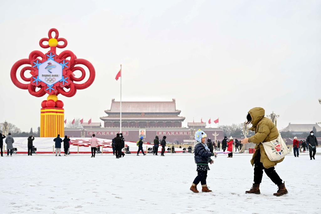 Paisaje nevado en Beijing