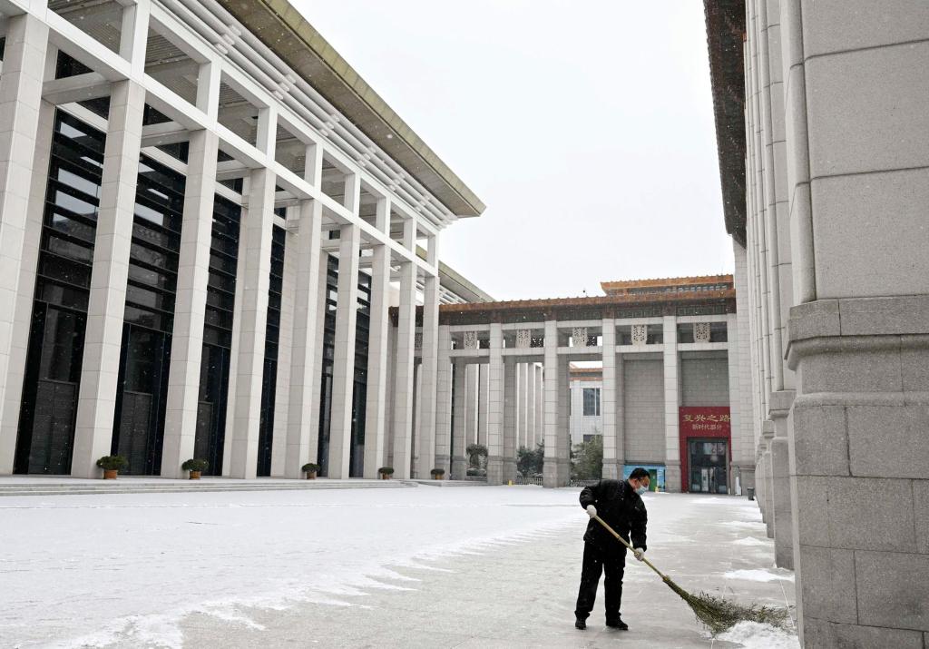 Paisaje nevado en Beijing