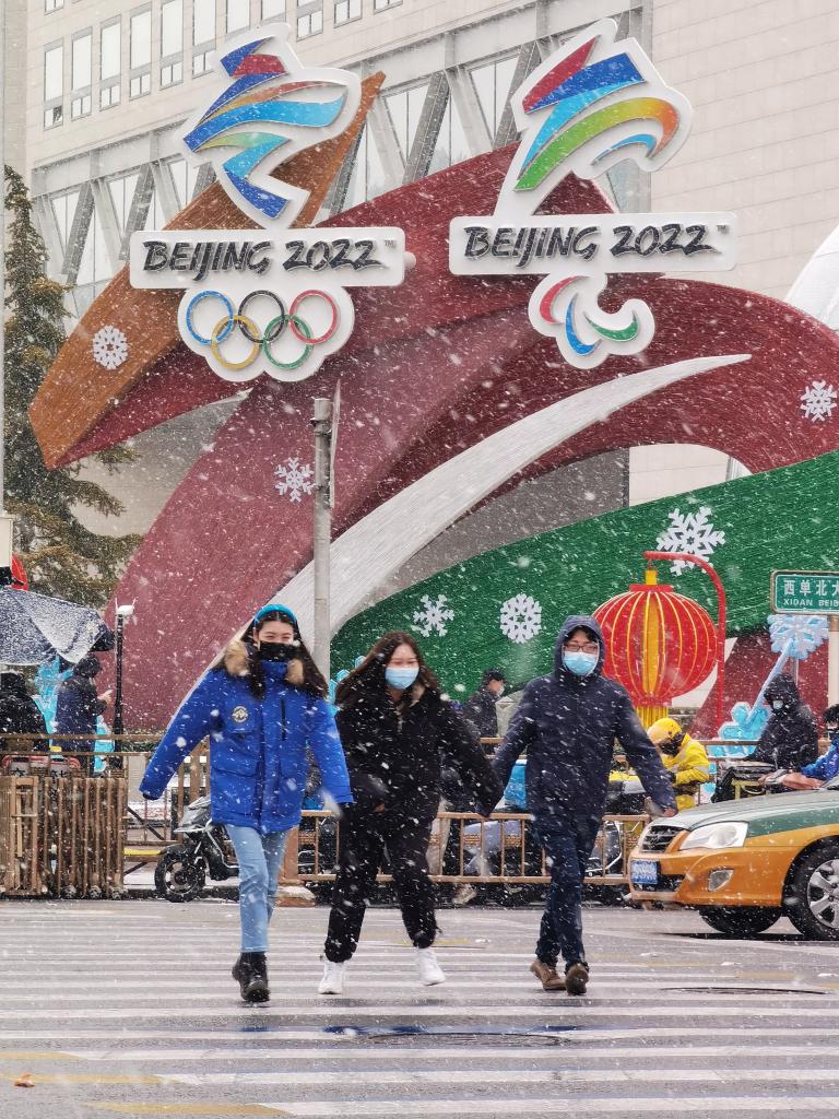 Paisaje nevado en Beijing