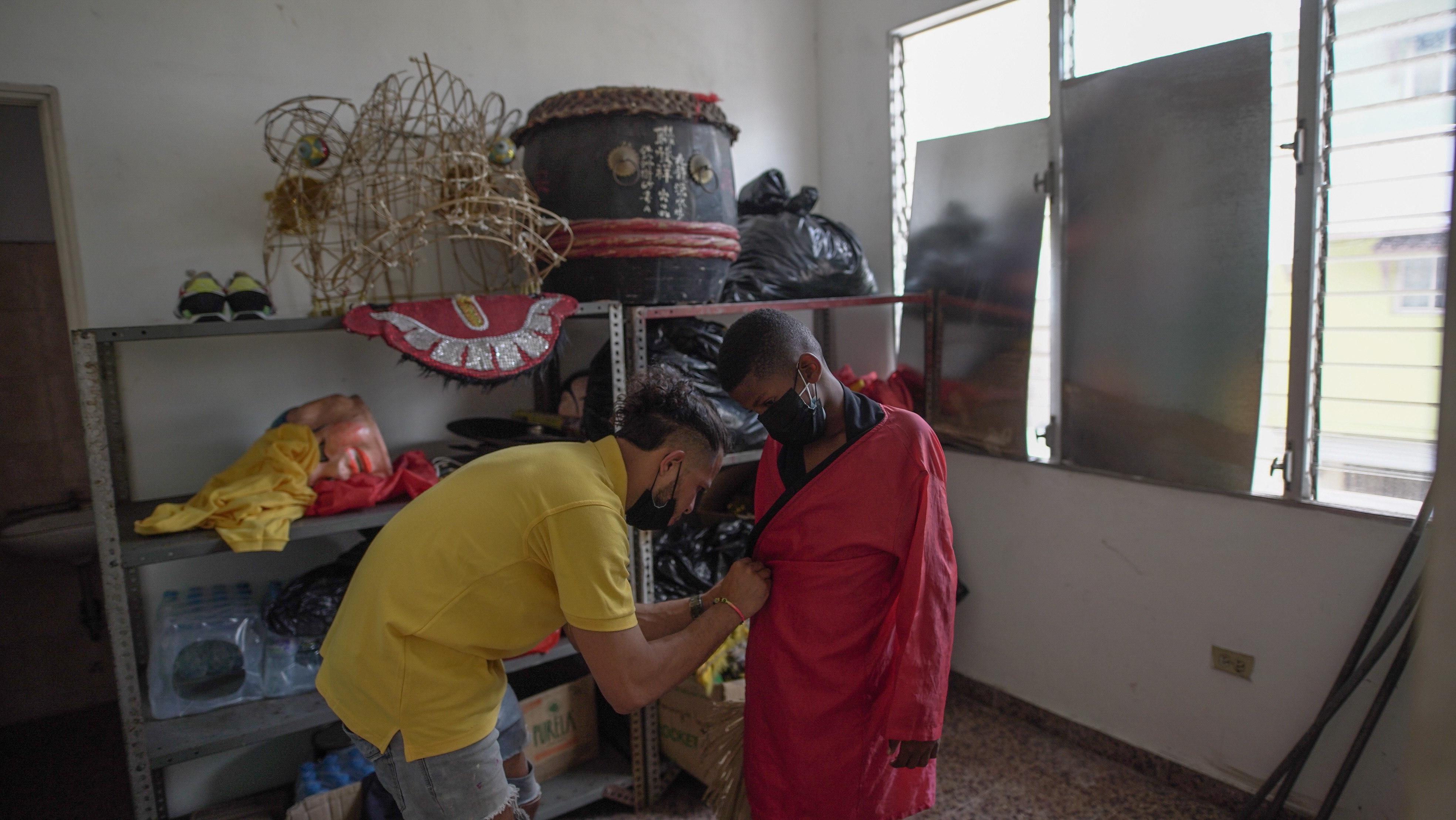 Panamá: Grupo de Danza del León de La Chorrera practica para celebración del Año Nuevo Lunar chino