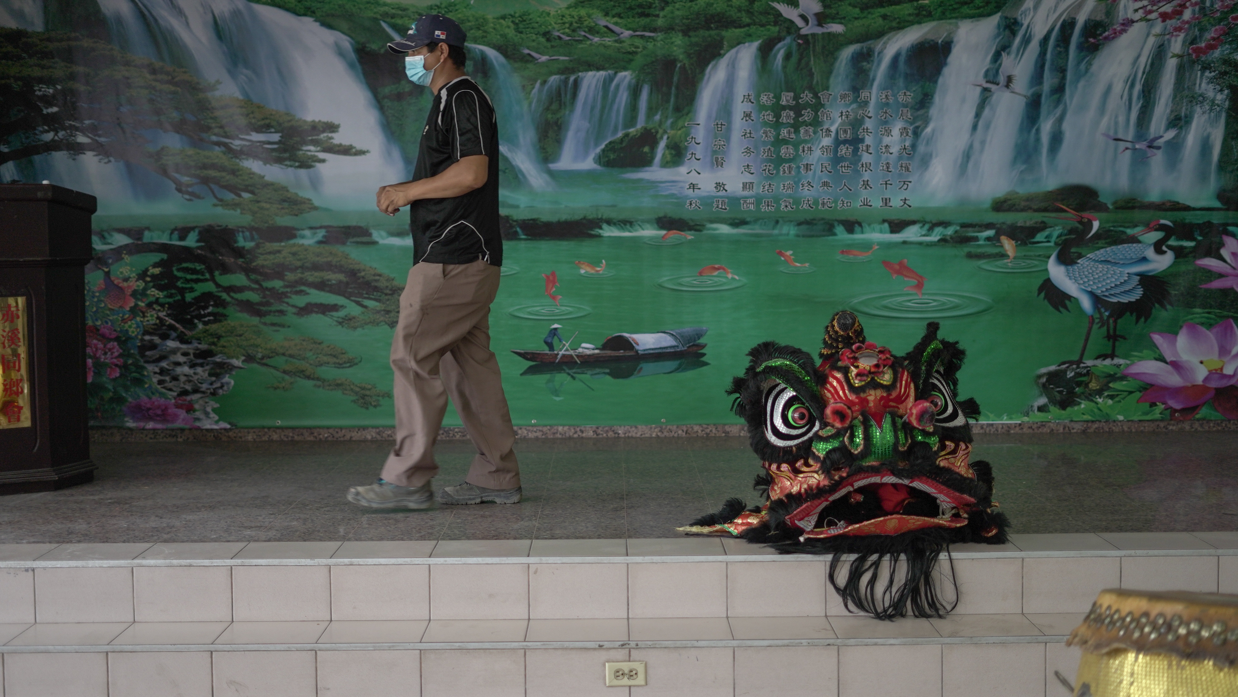 Panamá: Grupo de Danza del León de La Chorrera practica para celebración del Año Nuevo Lunar chino